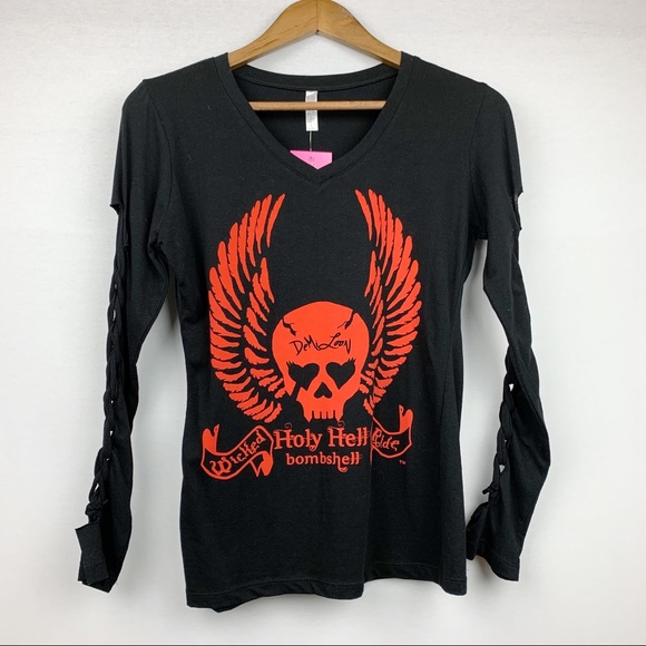 Demi Loon Tops - Demi Loon NWT Holy Hell Bombshell Wicked Ride Top